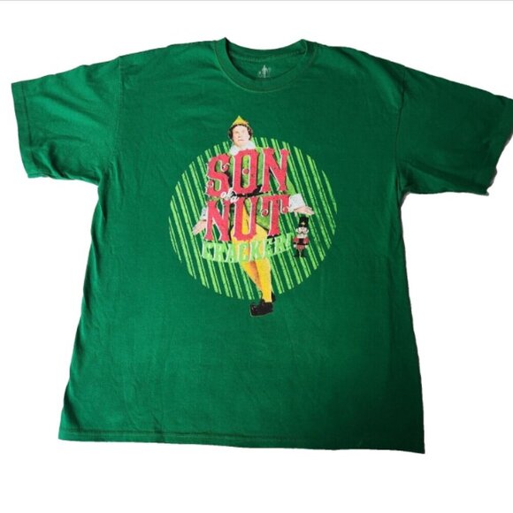 Elf Son of A Nutcracker T-shirt Men Size Xl Elf Branded Big Graphic Christmas - Picture 1 of 10